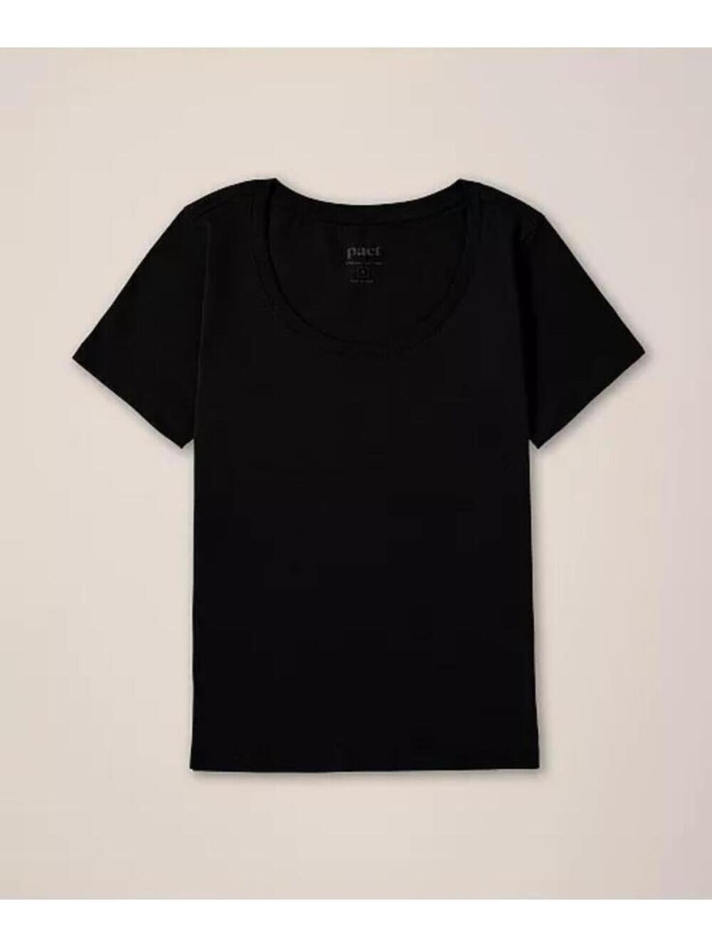 Women’s Pact Black Organic Cotton Crew Neck Xl
